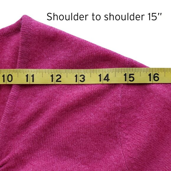 Apt 9 Cashmere Sweater Ruched V-Neck Cranberry Color Size L - Picture 11 of 15